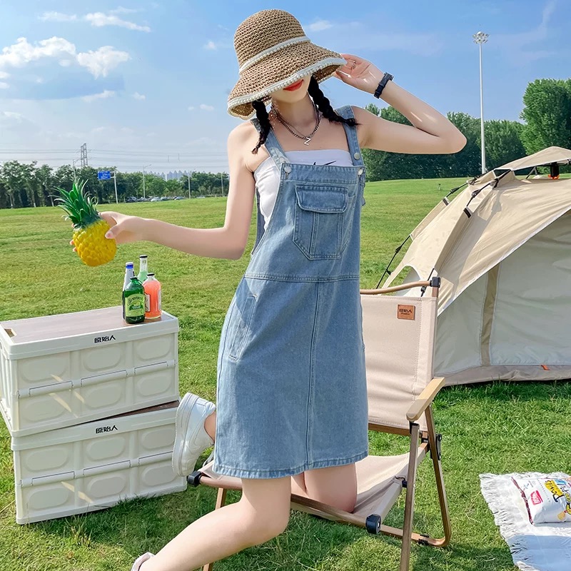 女裝雜款牛仔背帶裙褲