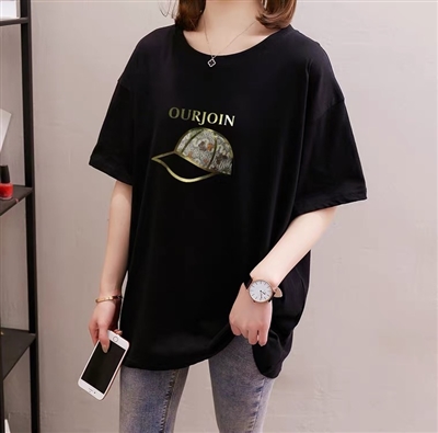 雜款女裝T恤圖案有貨處理全清價8元一件.可分貨，適合各大市場．聯(lián)系微信掃一掃圖片二維碼